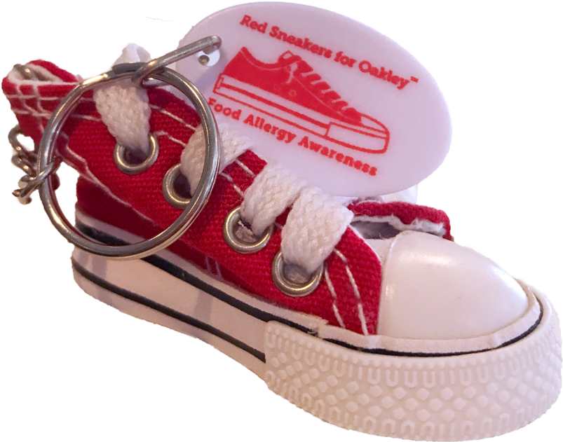 Red Sneaker Keychain Food Allergy Awareness