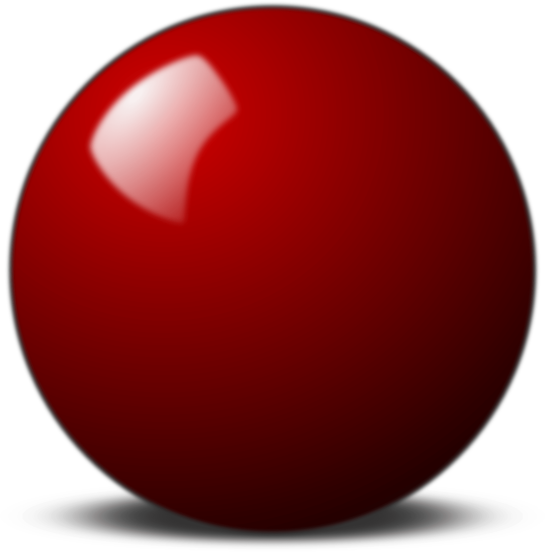 Red Snooker Ball Illustration