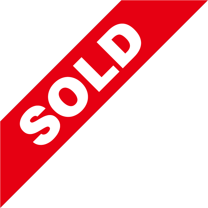 Red Sold Sign Grey Background