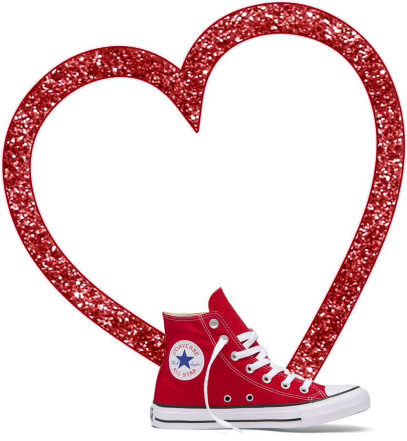 #mq #red #shoes #heart #frame #frames #border #borders - Converse All Star, HD Png Download PNG image with a transparent background, free high-resolution download