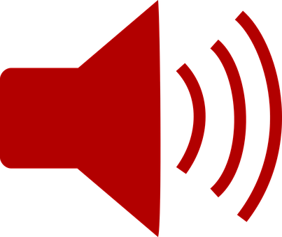 Red Speaker Icon PNG with transparent background