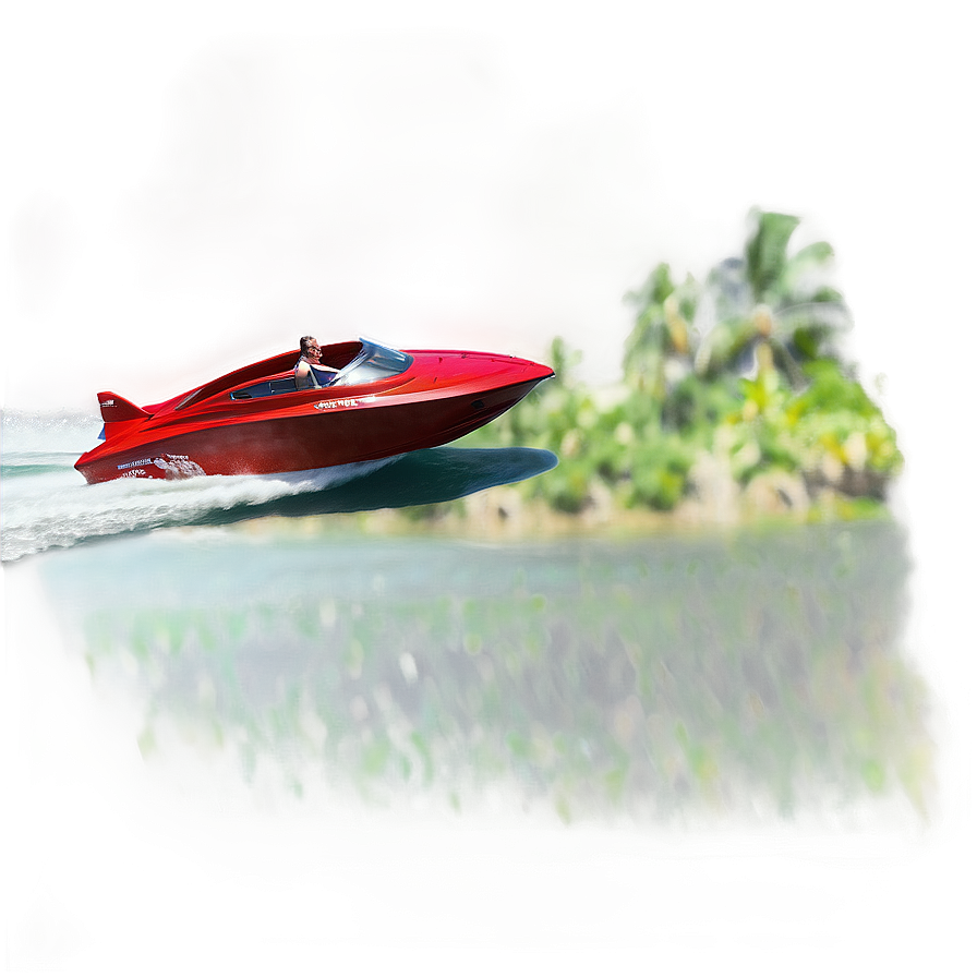 Red Speed Boat Png 94