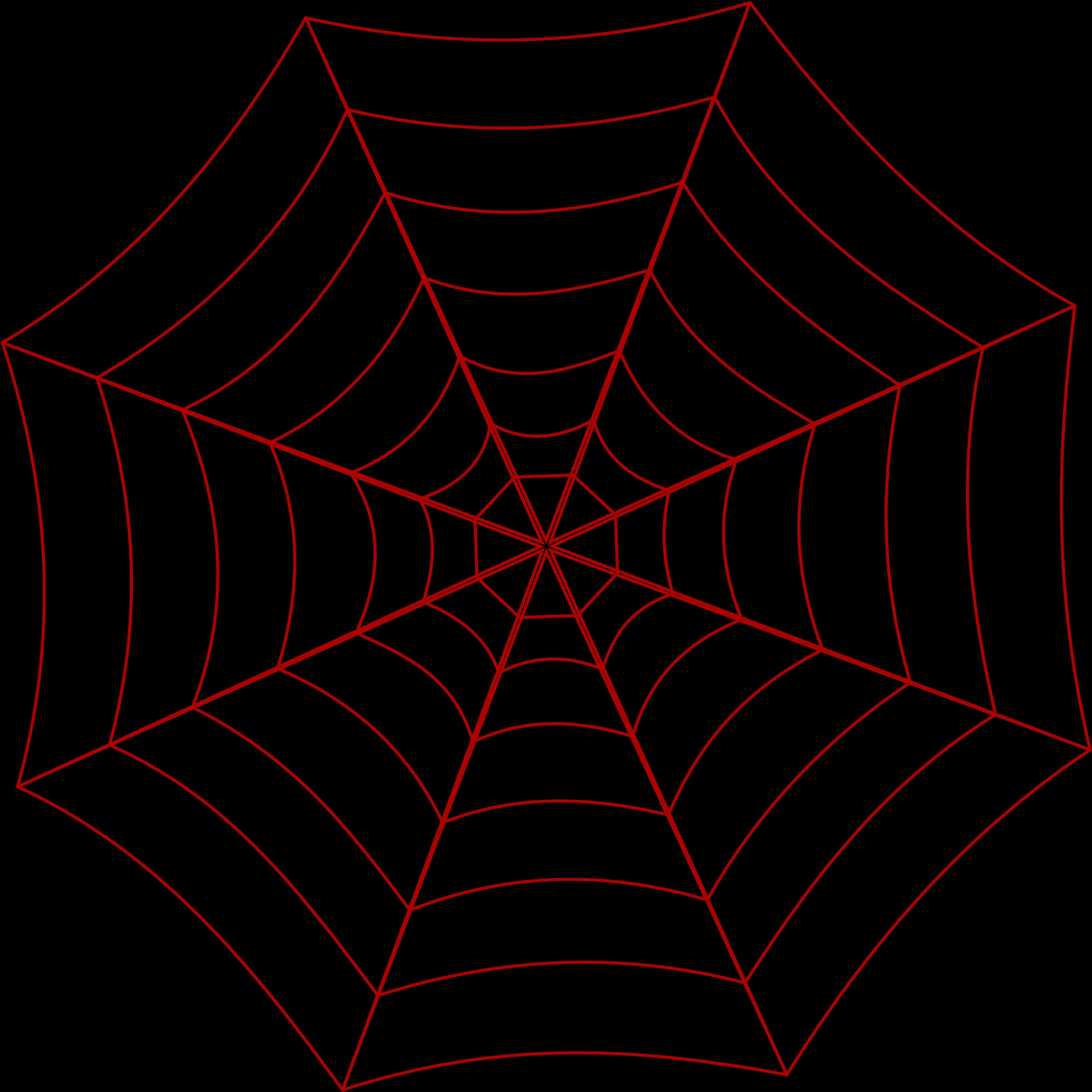 Red Spider Web Graphic PNG with transparent background