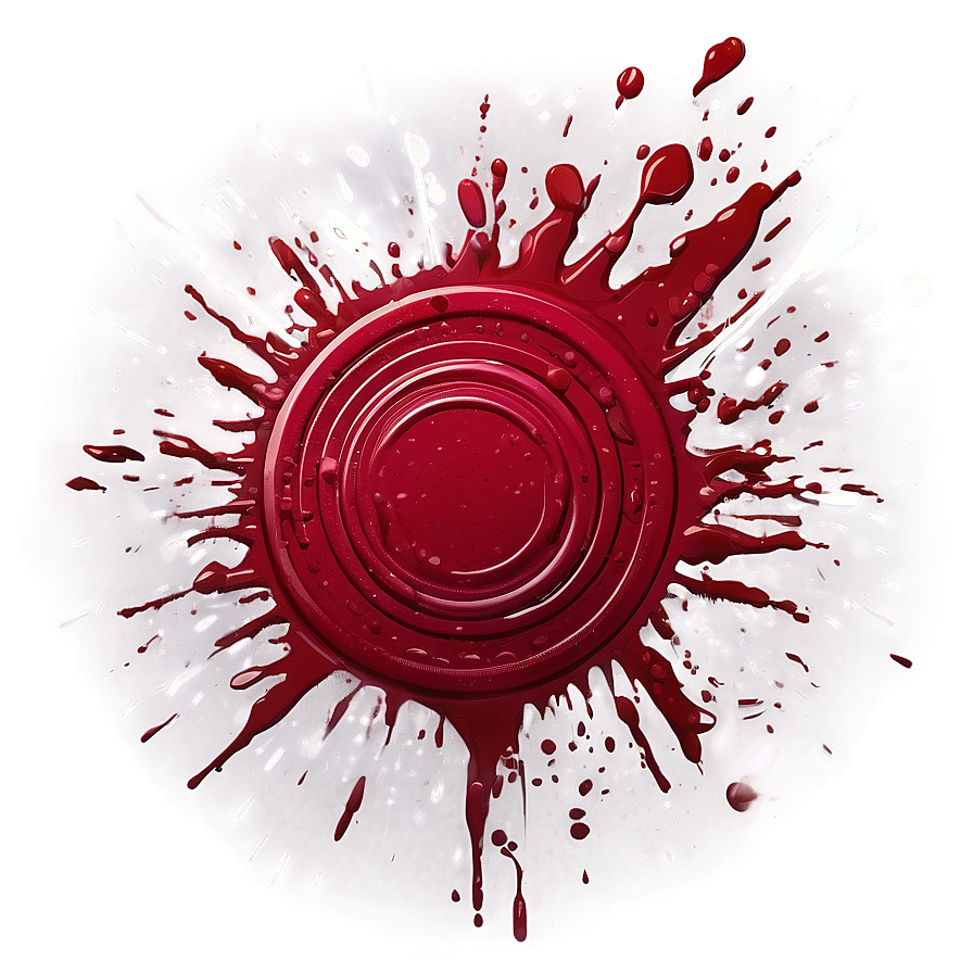 Red Splash Circle Png Pfo