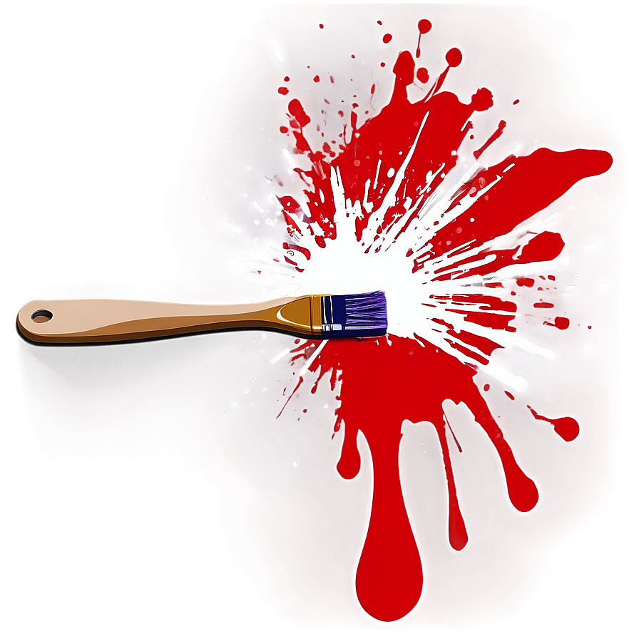 Red Splash Paint Brush Png Biv