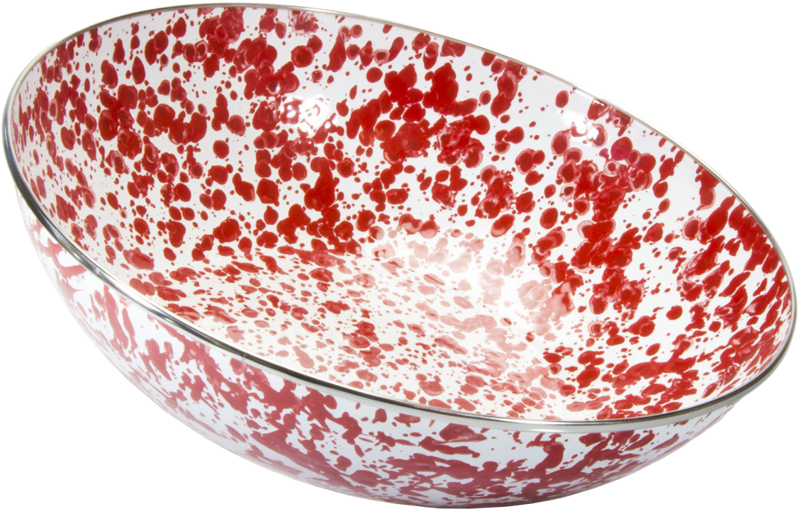 Rd18 Red Swirl Catering Bowl - Golden Rabbit Red Swirl Catering Bowl PNG with transparent background
