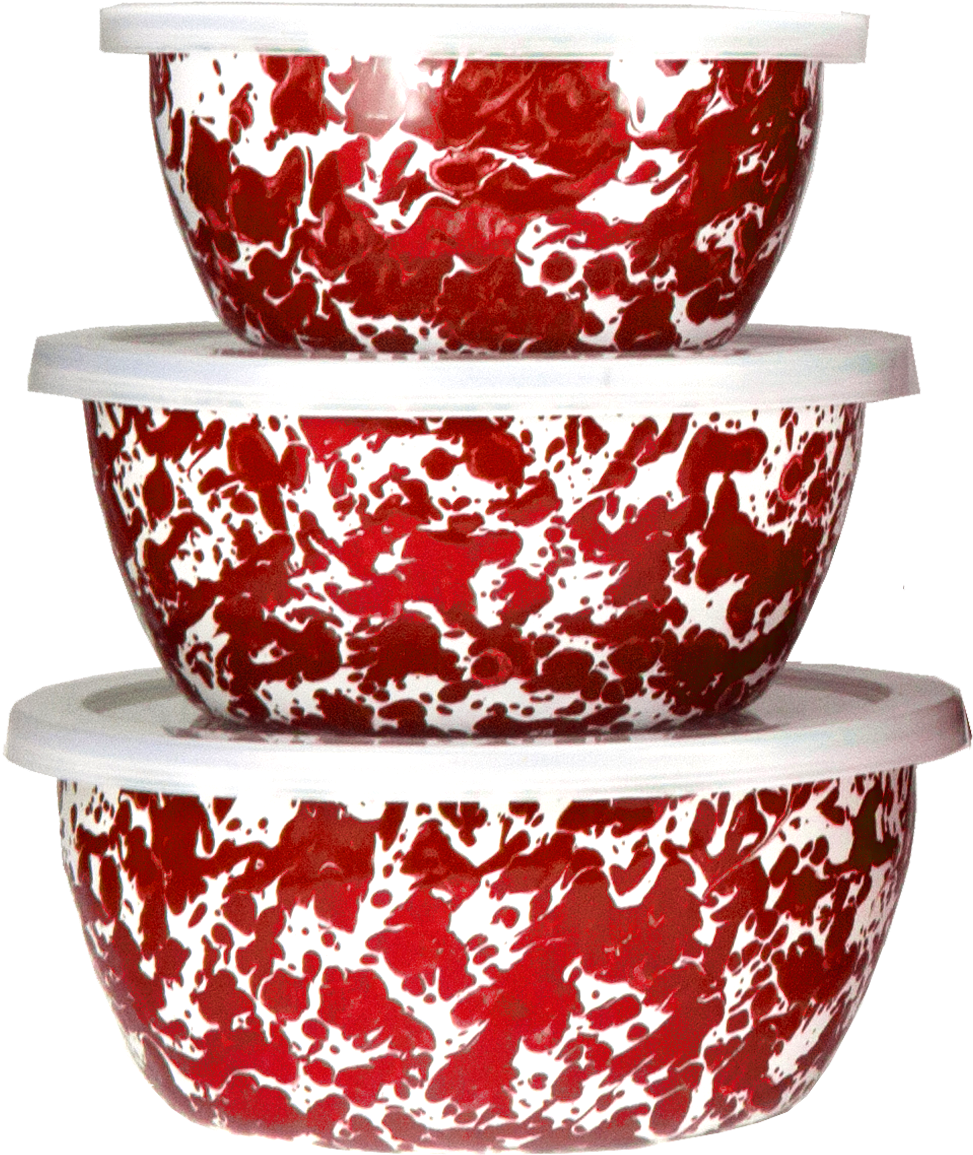 Rd30 Red Swirl Nesting Bowls - Golden Rabbit Green Swirl Nesting Bowls PNG with transparent background