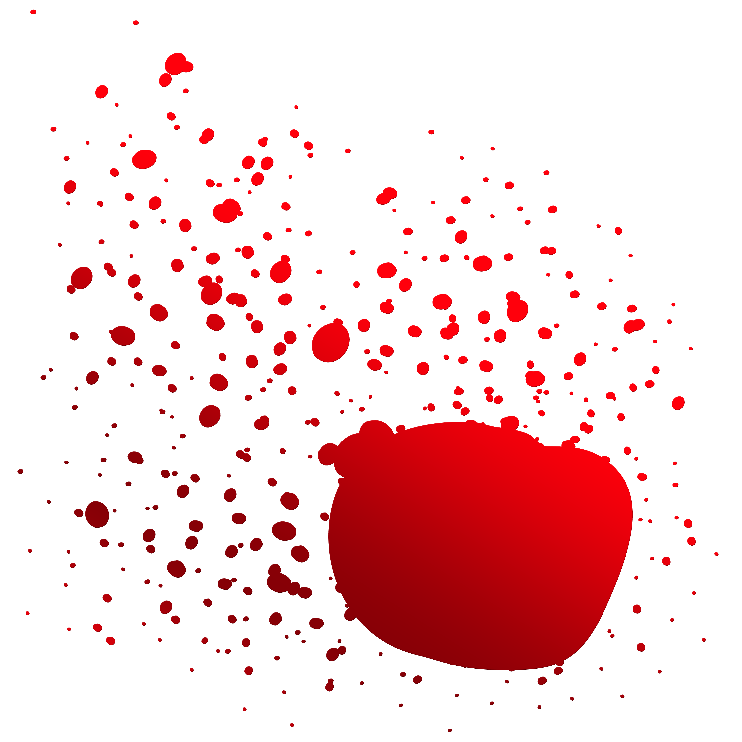 Red Splatter Graphic PNG with transparent background