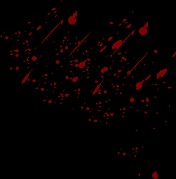 Red_ Splatter_on_ Black_ Background PNG with transparent background