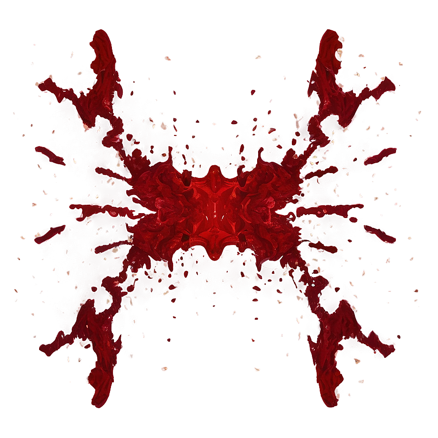 Red Splatter Rorschach Test Png Wgr32