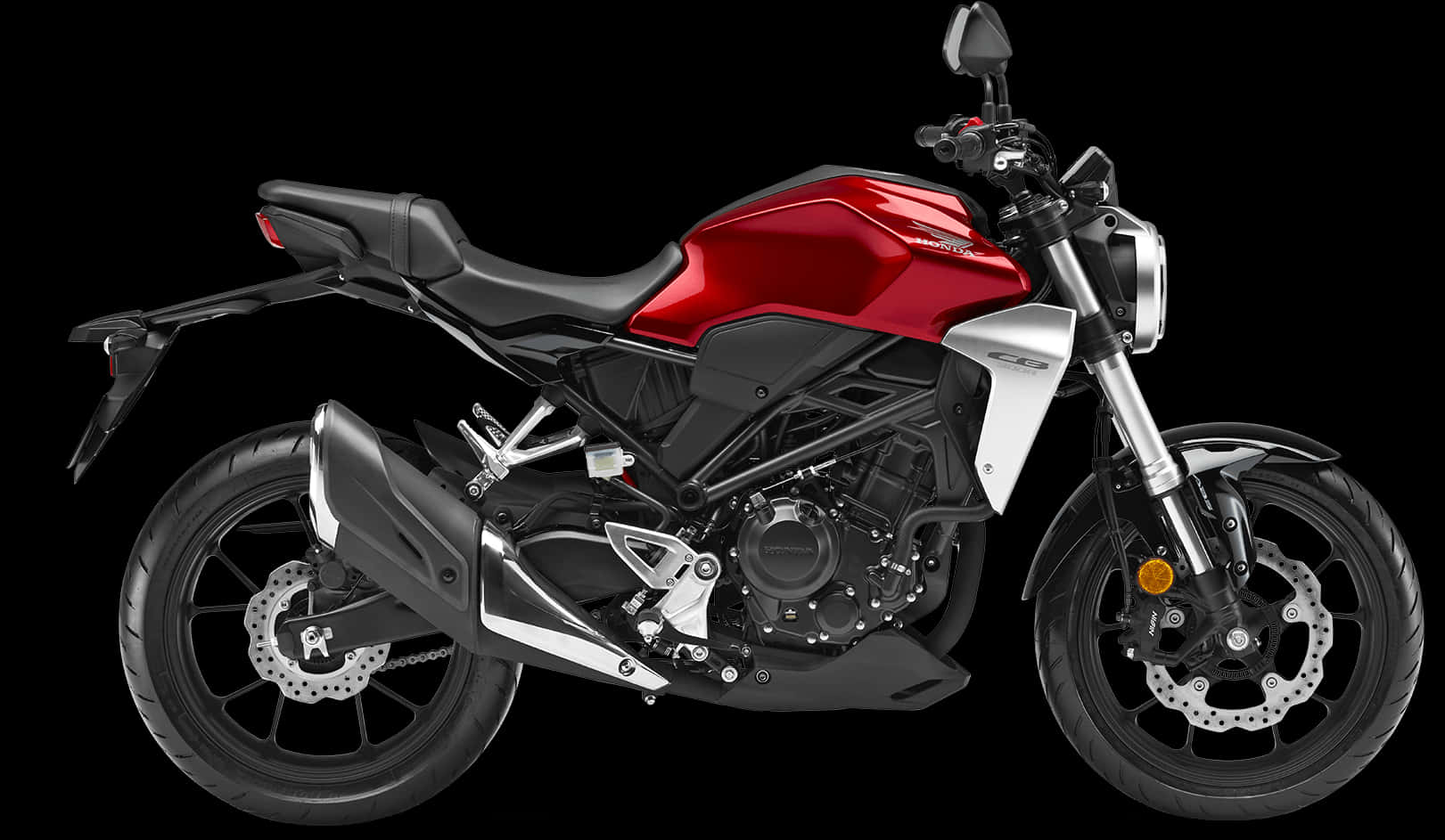 Red Sport Motorcycle Black Background