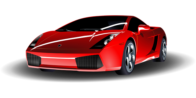 Red Sports Car Black Background