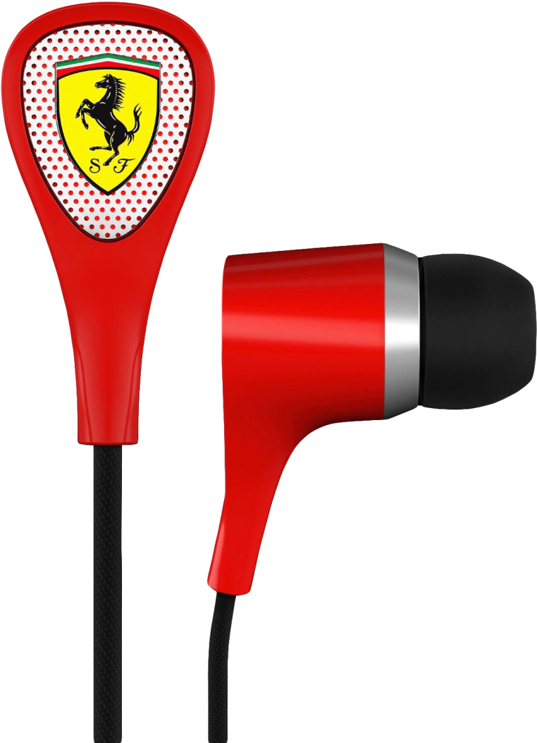 Red Sports Car Brand Earphone