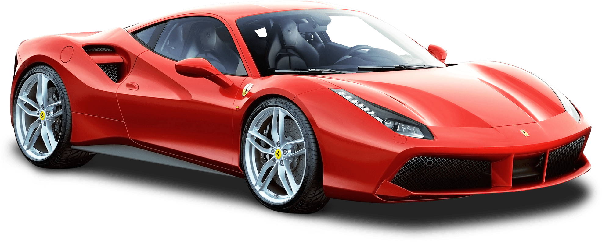 Red Sports Car Profile View PNG with transparent background