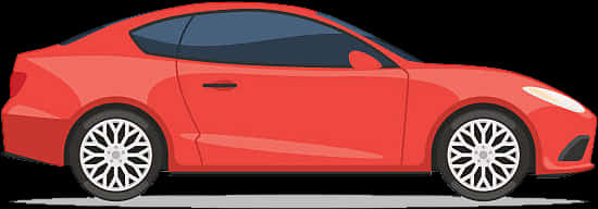 Red Sports Car Vector Illustration PNG image with a transparent background, free high-resolution download