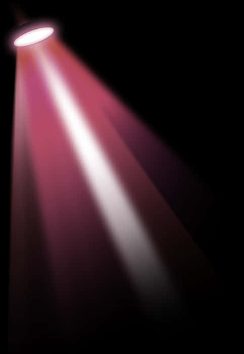 Red Stage Spotlight Beam