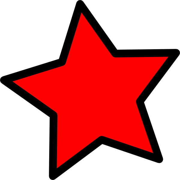 Red Star Clip Art - Red And Black Stars, HD Png Download PNG with transparent background