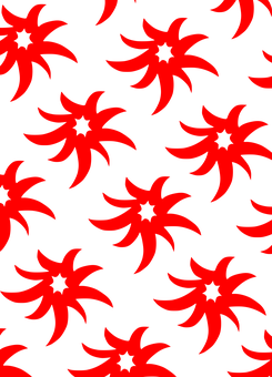 Red Star Patternon Black Background PNG with transparent background
