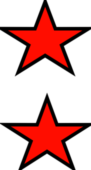Red Stars Black Background PNG with transparent background