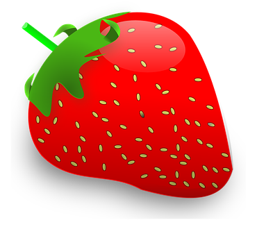 Red Strawberry Illustration PNG with transparent background