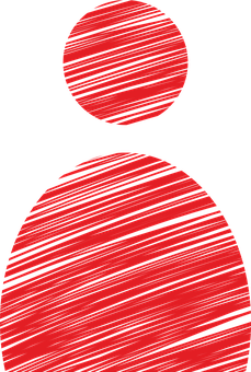 Red Striped Icon Abstract