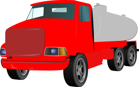 Red Tanker Truck Illustration