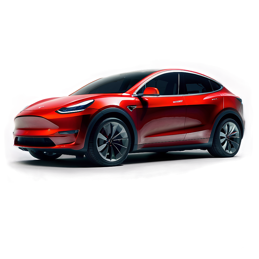 Red Tesla Model Y Png 06212024