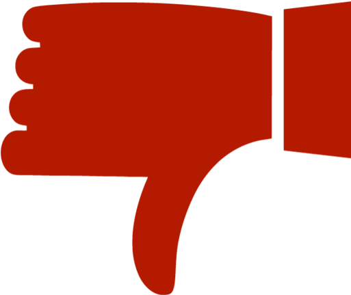 Red Thumbs Down Icon, HD Png Download PNG with transparent background