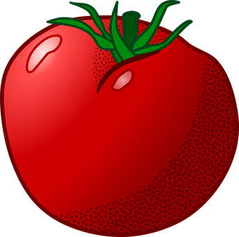 Red Tomato Cartoon Illustration