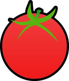 Red Tomato Graphic PNG with transparent background