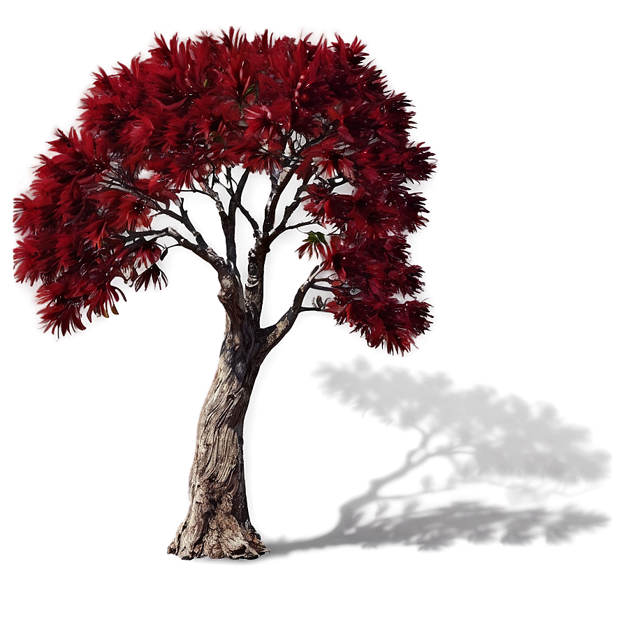 Red Tree In Peaceful Valley Png Yme8