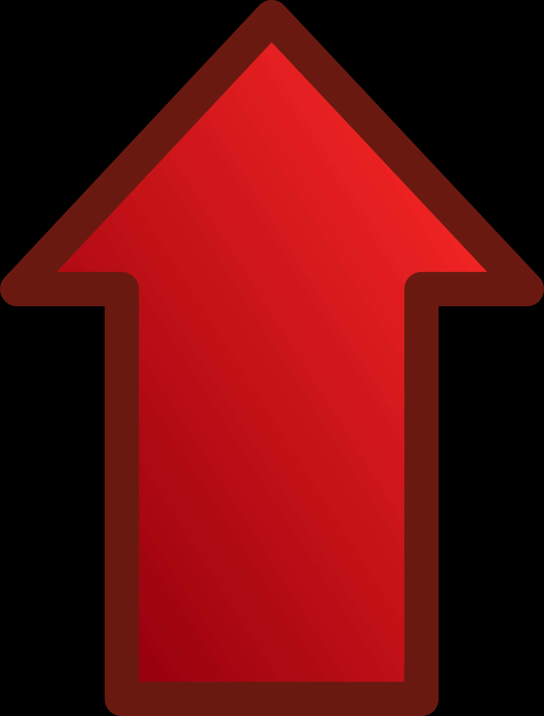 Red Upward Arrow Graphic PNG with transparent background