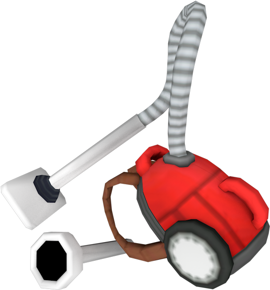 Red Vacuum Cleaner3 D Model PNG with transparent background