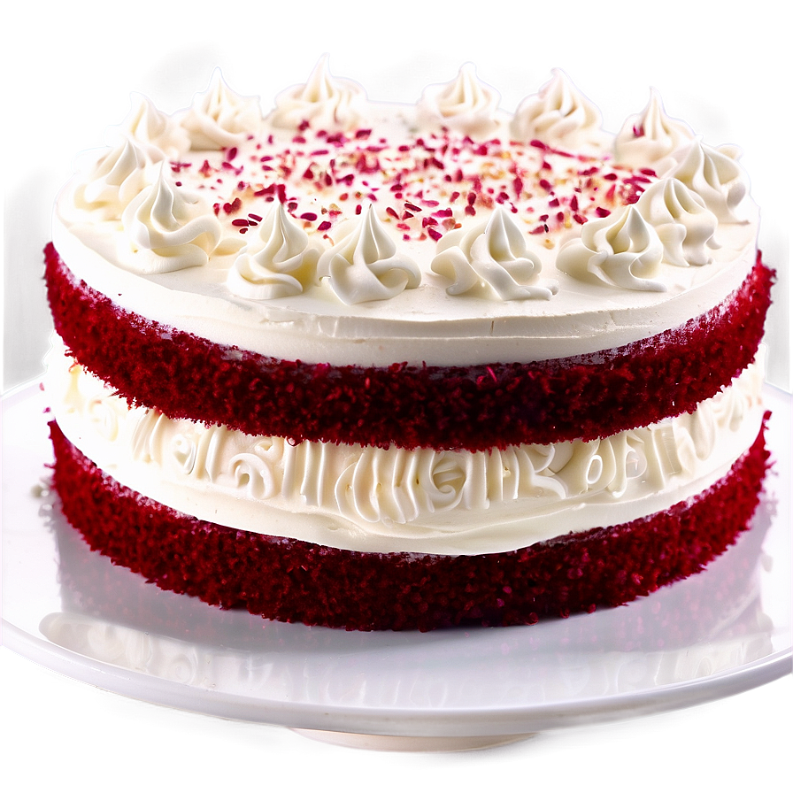 Red Velvet Cake With Buttercream Frosting Png Fre