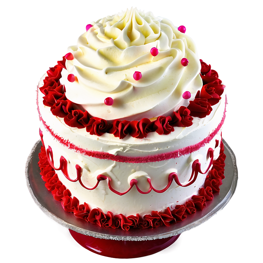 Red Velvet Cake With Buttercream Frosting Png Tva