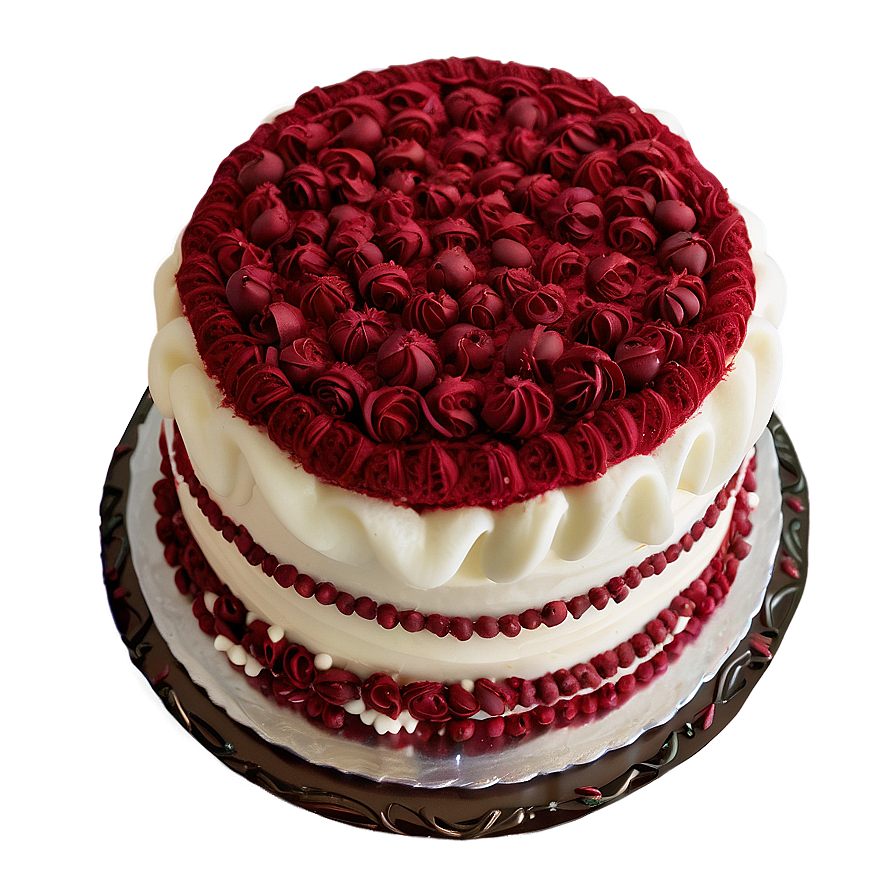 Red Velvet Cake With Ganache Filling Png Orf94