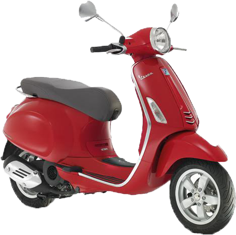 Scooter Png Free Image Download - Vespa Primavera Red 2019, Transparent Png PNG with transparent background