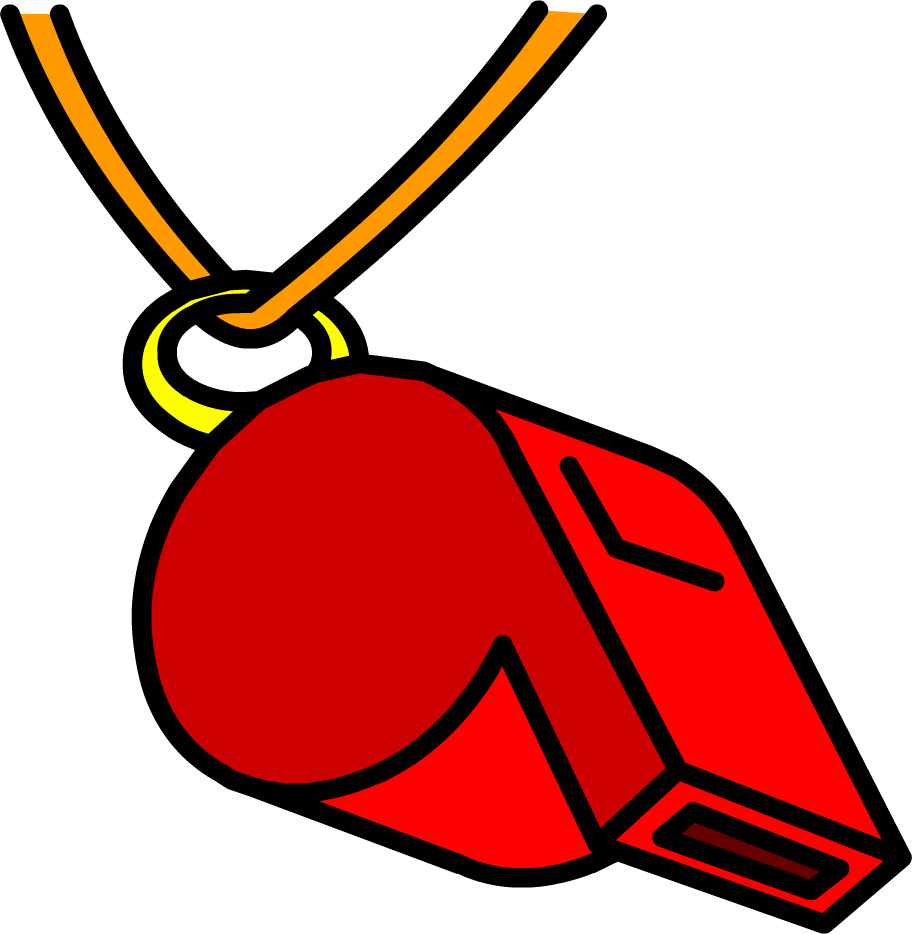 Red Whistle Cartoon Illustration