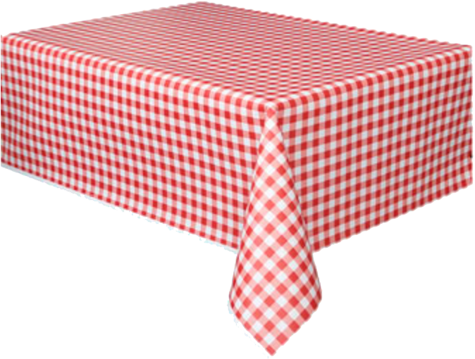 Red White Checkered Tablecloth