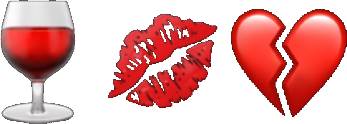 #red #wine #broken #brokenheart #kiss #emoji #aesthetic - Glass Of Red Wine Aesthetic, HD Png Download PNG with transparent background