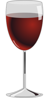 Red Wine Glass Vector PNG with transparent background