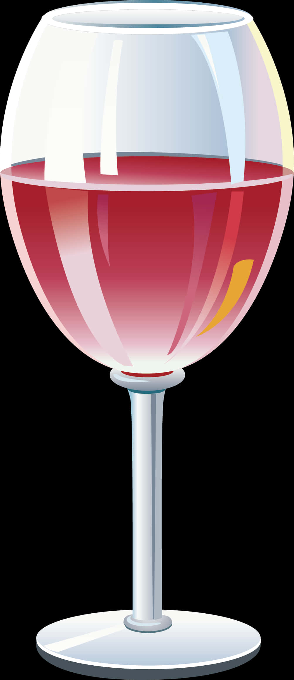 Red Wine Glass Vector Illustration