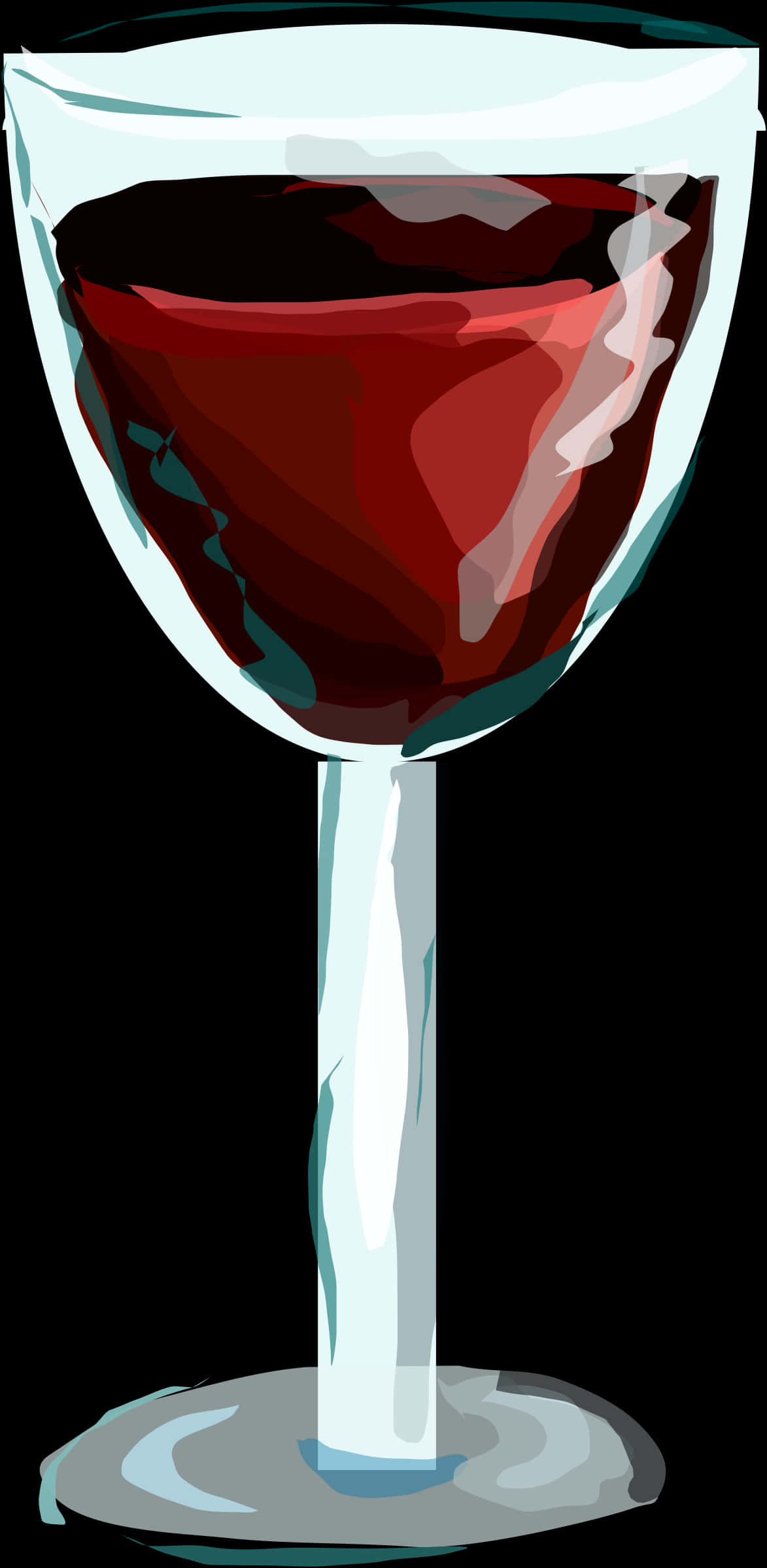 Red Wine Glass Vector Illustration