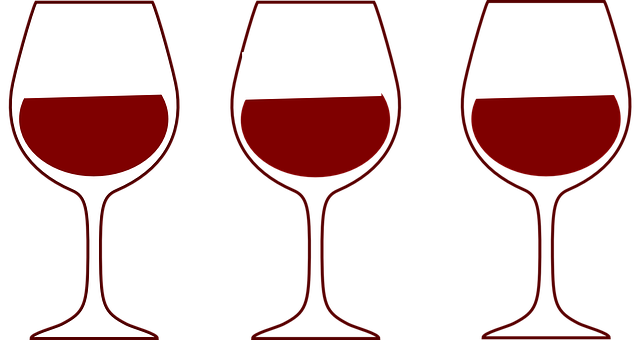 Red Wine Glasses Silhouette PNG with transparent background