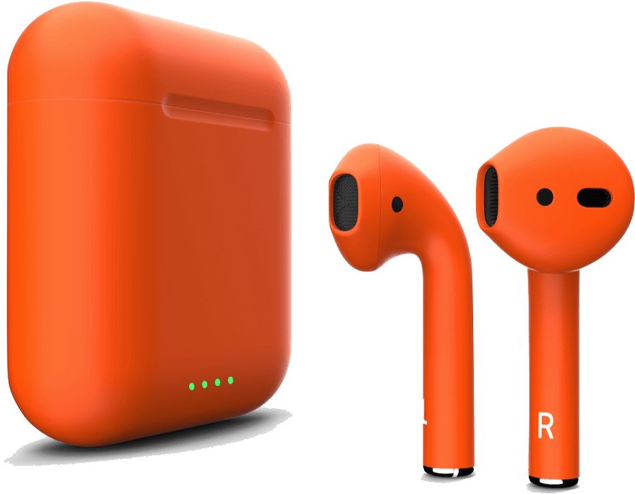 Iphone 8 Airpods Orange, HD Png Download PNG with transparent background