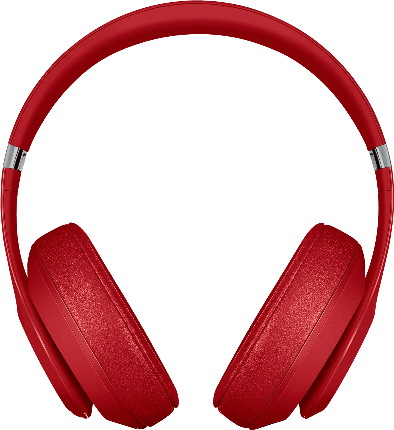 Red Wireless Headphones PNG image with a transparent background, free high-resolution download