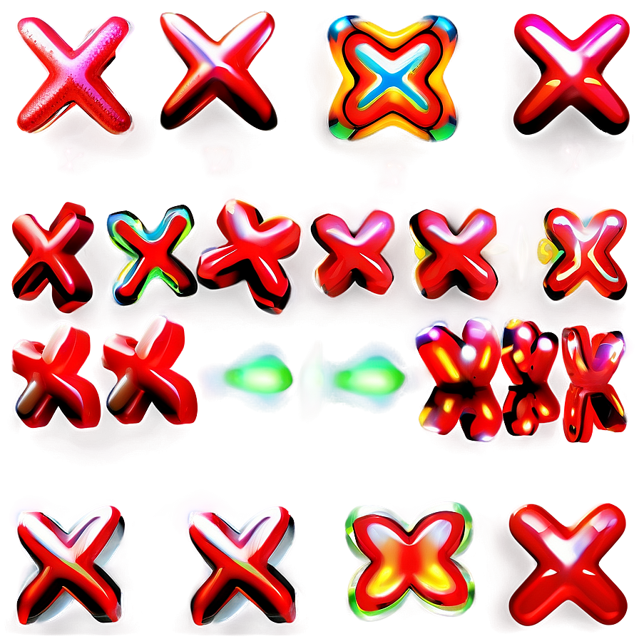 Red X In Different Styles Png 71