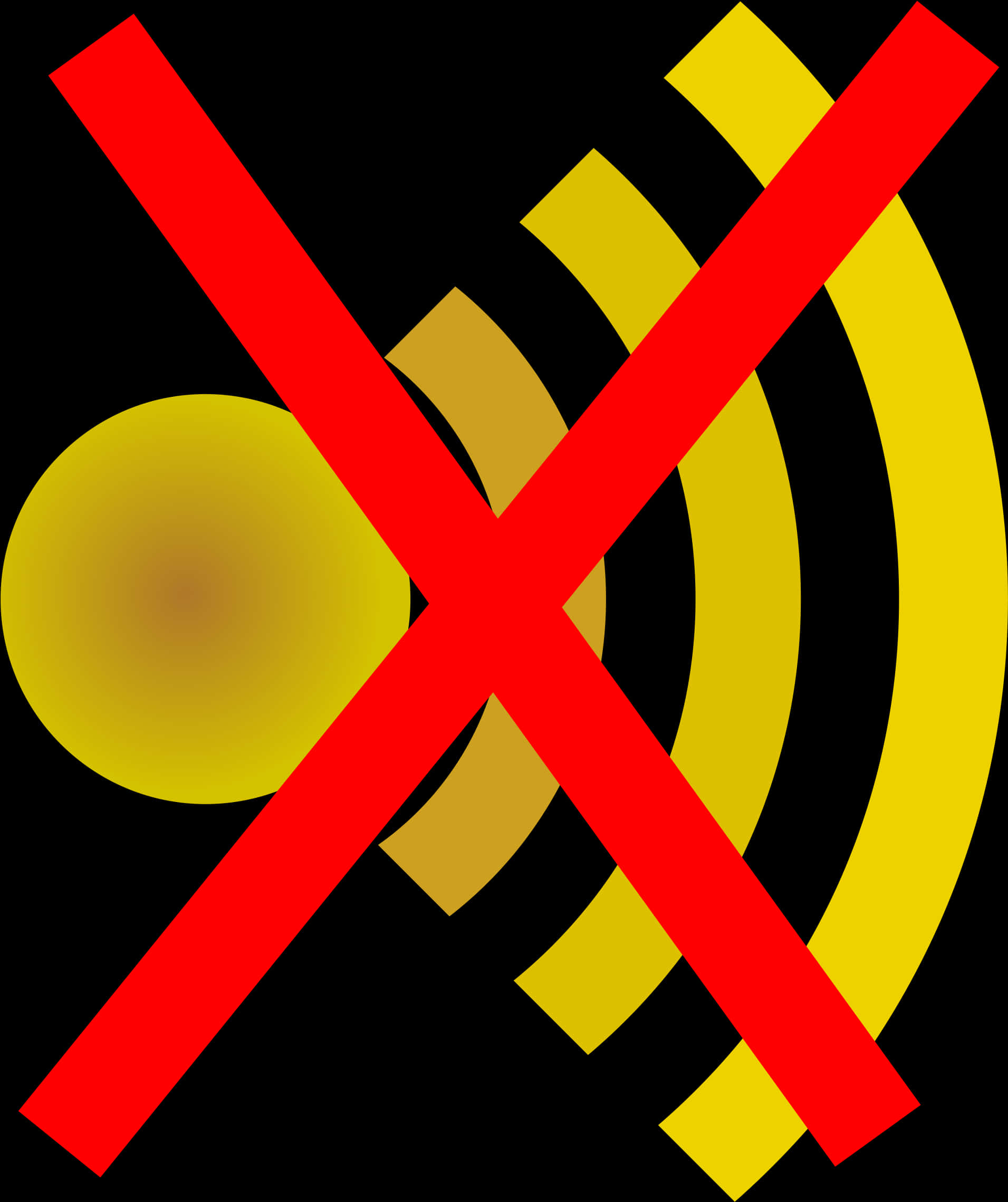 Red X Over Wifi Signal Icon