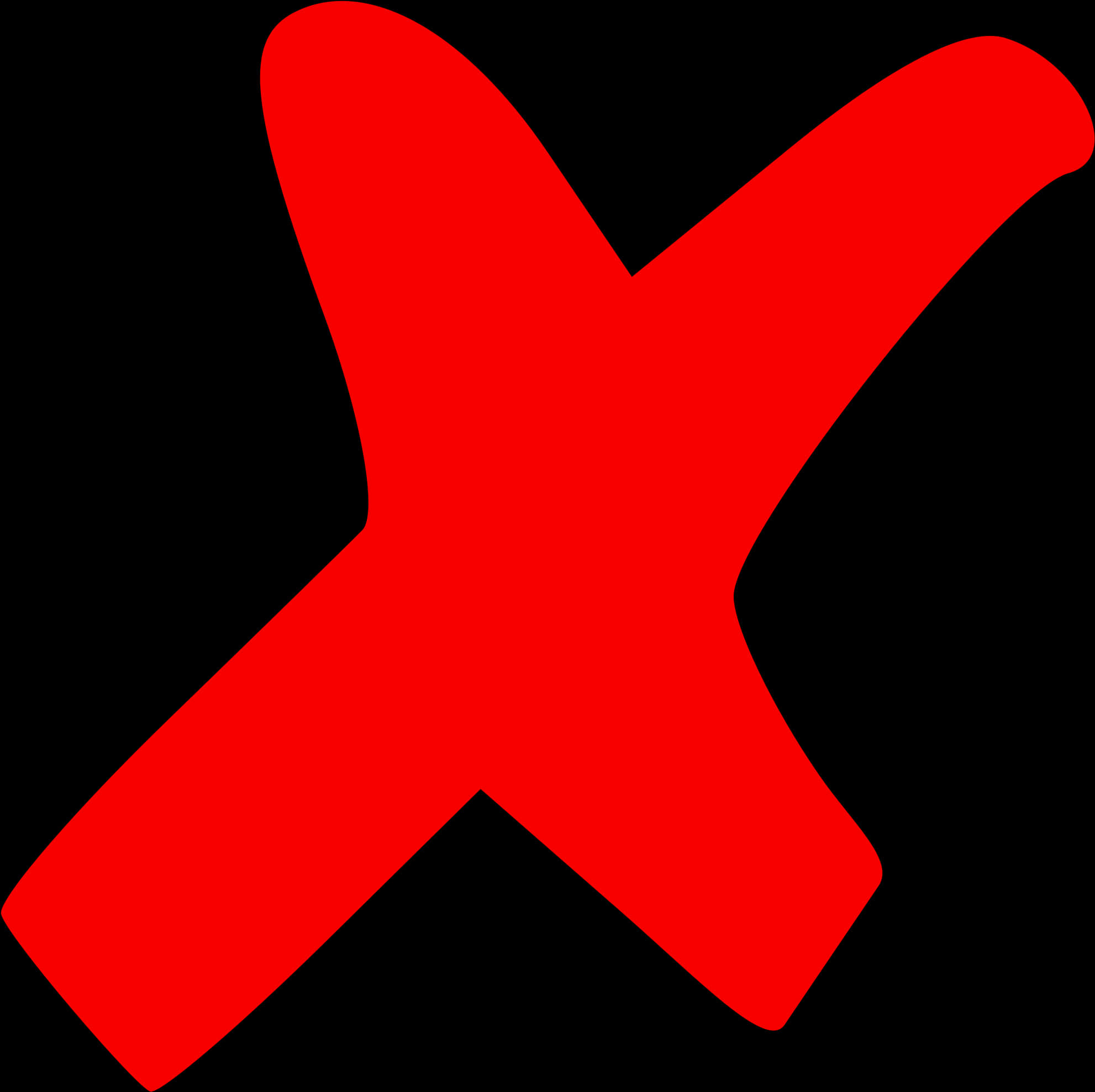 Red X Symbol Graphic