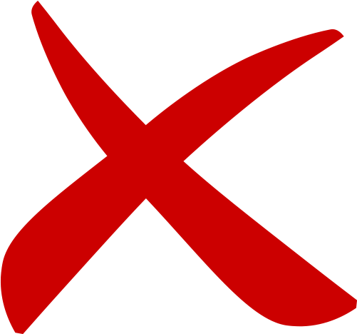 Properties We Will Not Consider - X Mark PNG with transparent background
